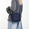Jeansowa Torba Crossbody na Telefon Komórkowy Mini Torebka Damska Torba na Ramię