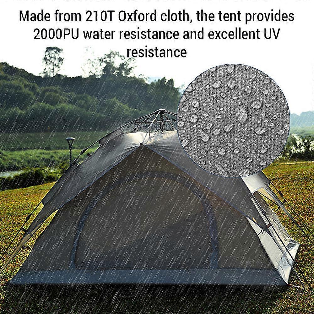Outdoor Waterproof Pop Up Tent 3-4 Person Instant Tents Double Layer Automatic Tents for Camping