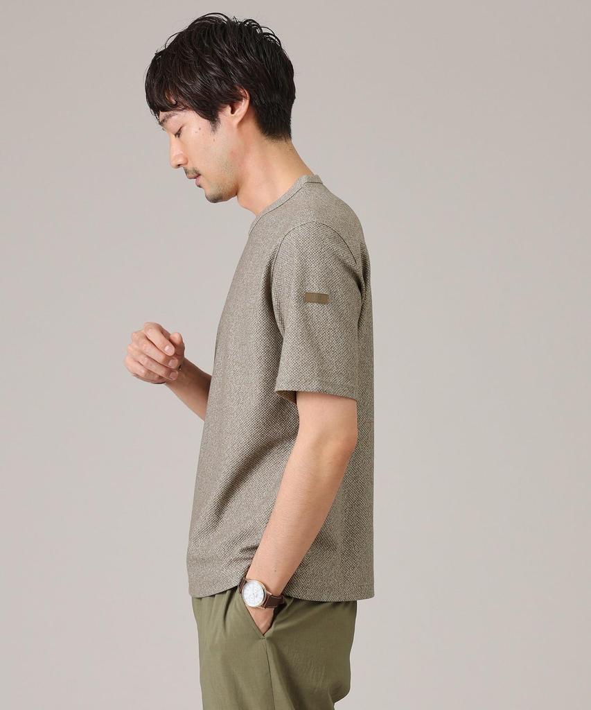 Takeo Kikuchi Men's Melange T-Shirt, Bishu Weave/Made In Japan, Light Gray (011) 04 (LL), 07031013