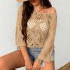 Cross2026 Women's Quick-Drying Mesh Summer Cover-Up Sweater - Slimming & Versatile for Daily Wear