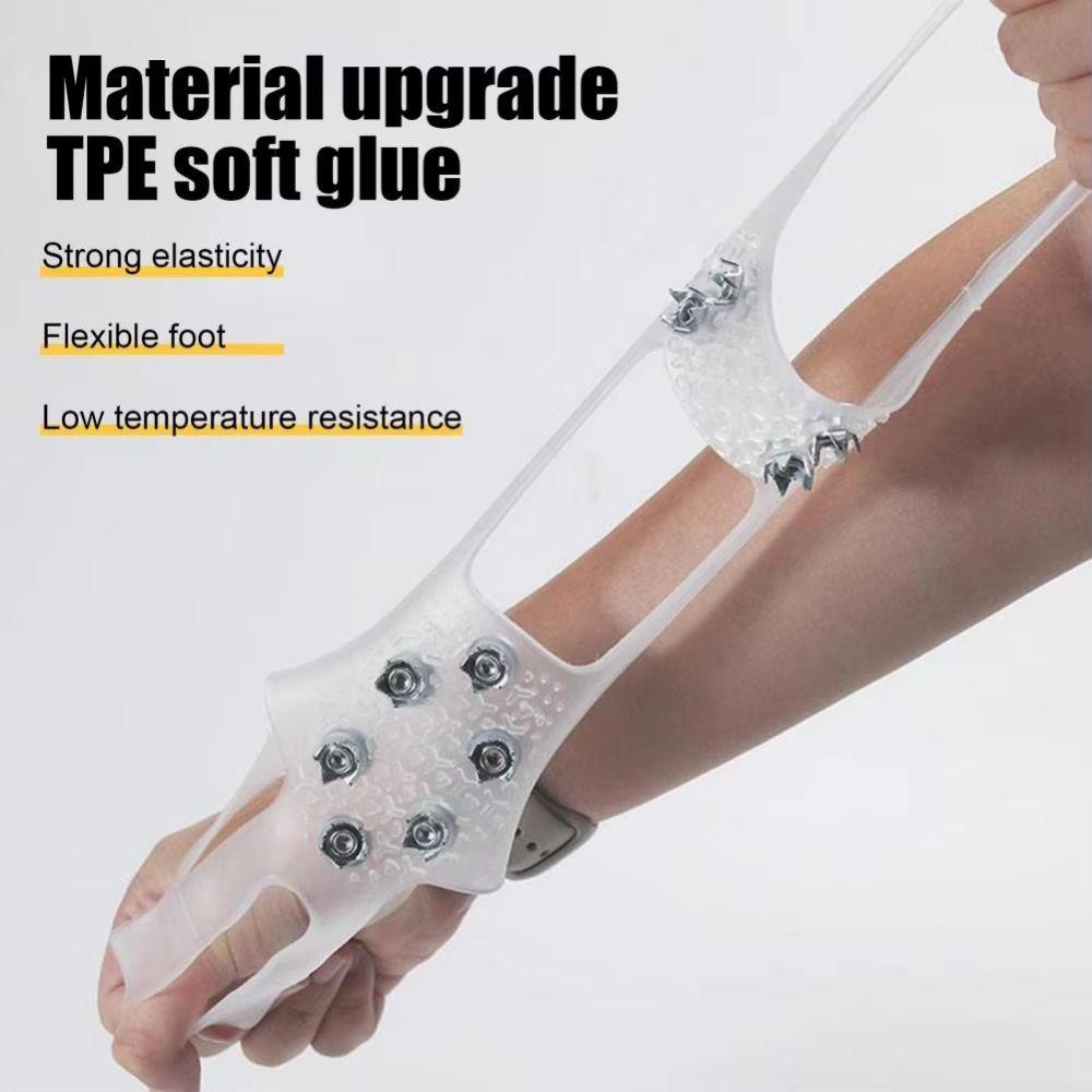 Rutschfeste Schuhspikes Abdeckung 10 Spikes Schnee Steigeisen Spikes Schuhe Ski Ausrüstung