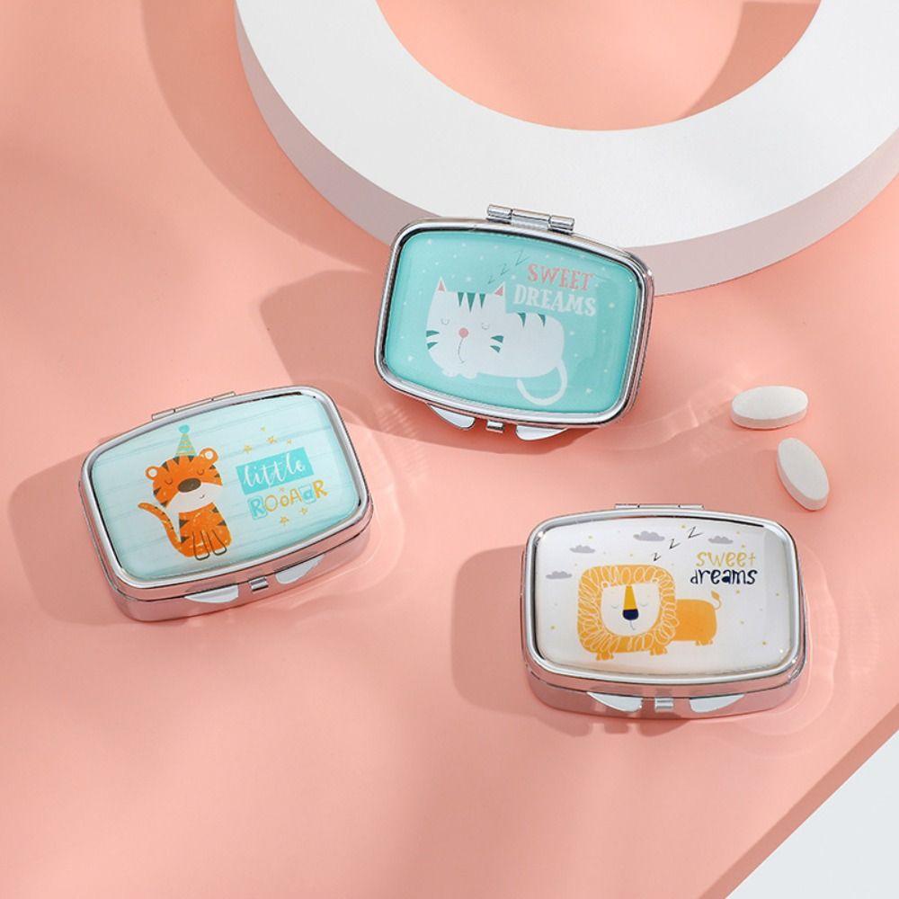 

Mini Storage Box Metal Jewelry Storage Box Cartoon Pill Box Pill