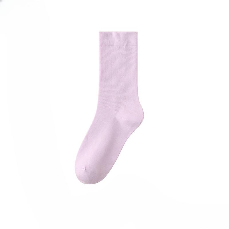 

Женские весенне-осенние однотонные влагоотводящие дышащие бесшовные носки-трубы 1 pair фиолетовый