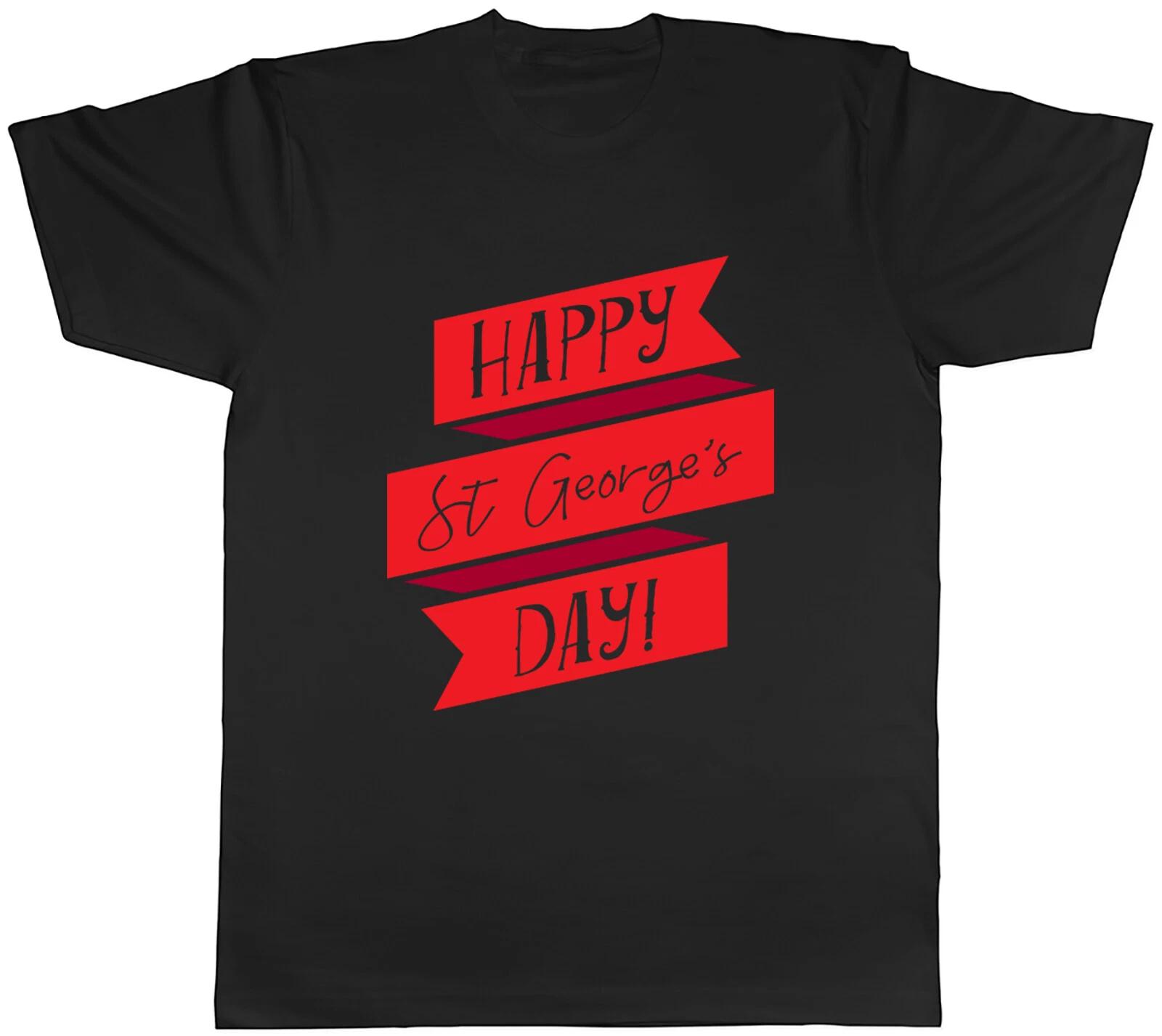 St George s Day Ribbon Mens Unisex T-Shirt Tee XL