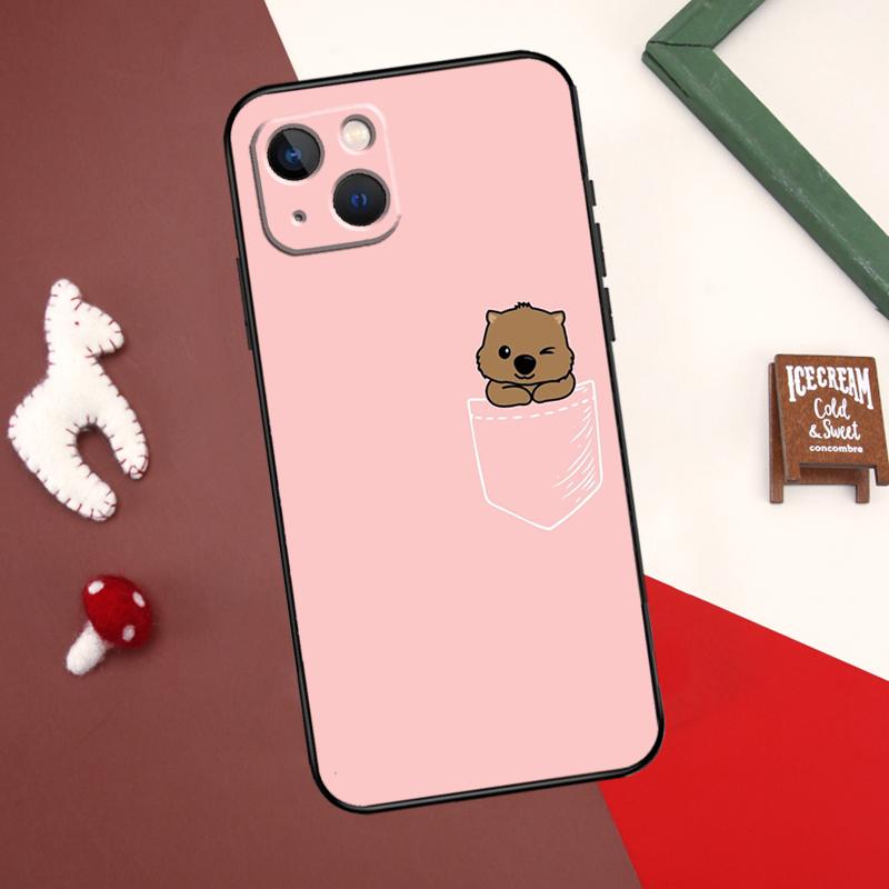 

Cute Baby Wombat Case For iPhone 16 13 12 11 14 15 Pro Max Plus X XR XS Max 12 Mini Cover Coque iPhone 12