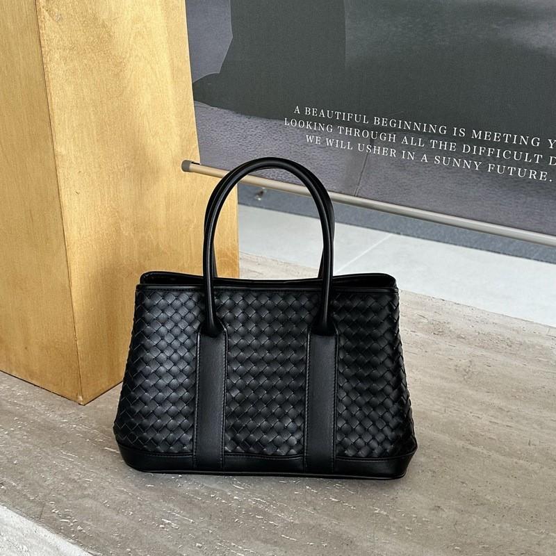 Woven Leather Tote Bag Women Medium Size Handmade Top Handle Crossbody