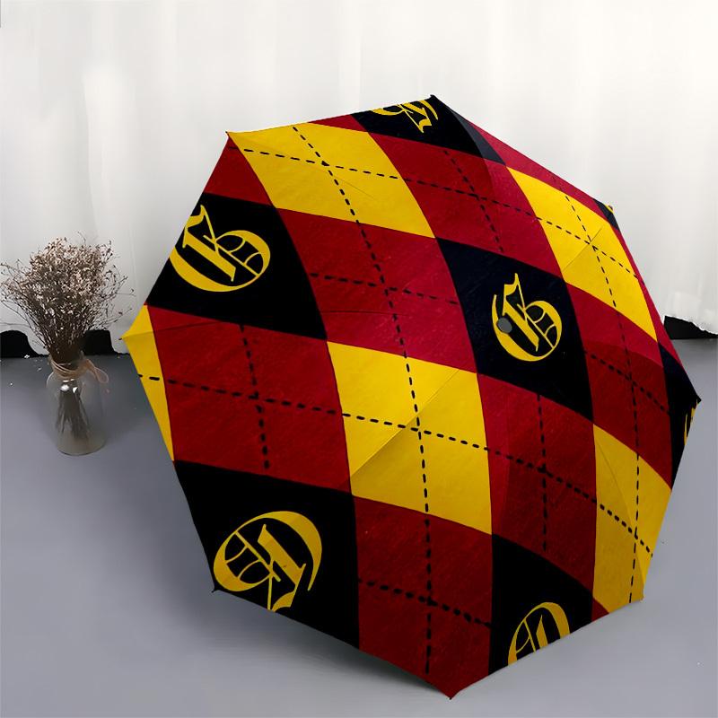 1pc Hogwarts Gryffindor House Crest Umbrella with Plastic Handle,Cartoon Pattern,Suitable for All Seasons Multi-functional Umbrella358