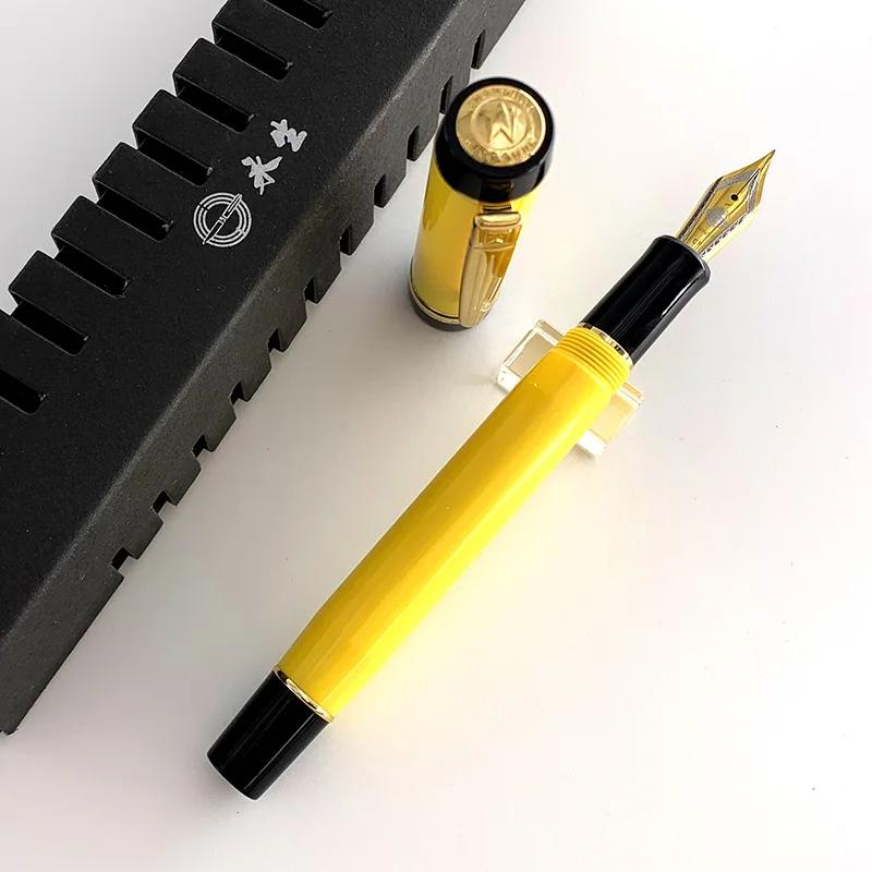 

2026 Wingsung 670 Resin Fountain Pens NO.6 EF F M 0.38 0.5 0.7MM Nib Inking Pelikan Copy Students Pen Writing Gift Pens EF(0.38mm) жёлтый