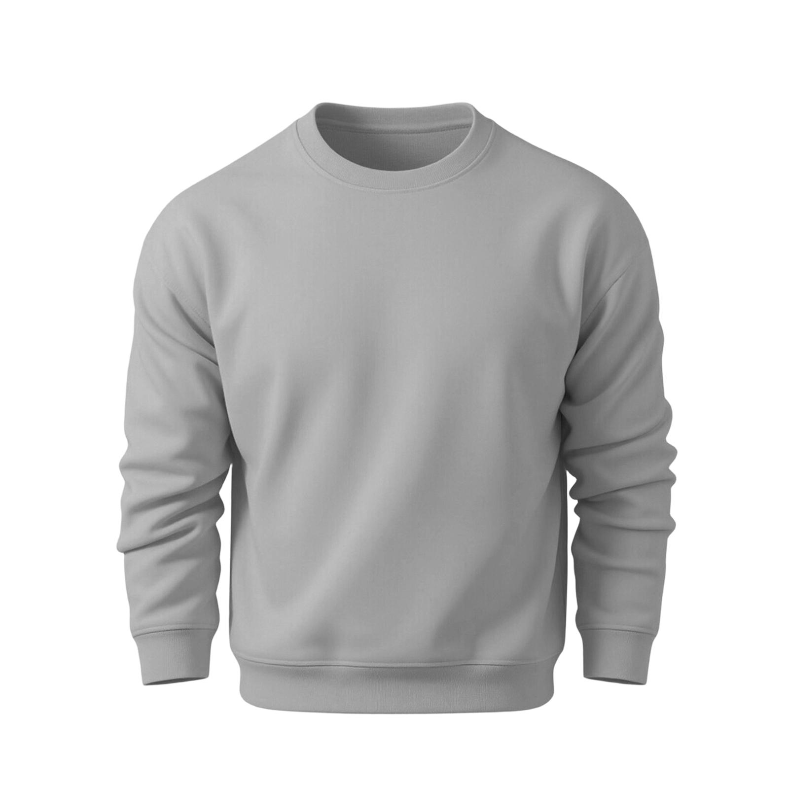 Men s Casual Loose Fit Crewneck Sweatshirt for Fall and Winter L