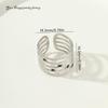 Luxury Non-Fading Drip Oil Open Ring - European and American Style Stainless Steel Statement Jewelry