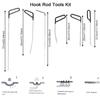 16Pcs Car Dent Puller Rod Hooks Hammer Door Dent Ding Hail Fix Removal Car Repair Tool Maintenance Set Automotive Accessories