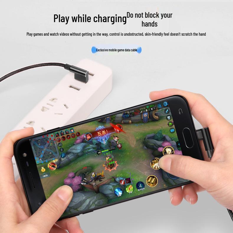 3m Fast-Charging Double Elbow Cable for iPhone 7/8 Plus/6s & iPad Gaming