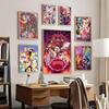 H-Hazbin Cartoon Hotel  Classic Vintage Posters Decoracion Painting Wall Art White Kraft Paper Kawaii Room Decor