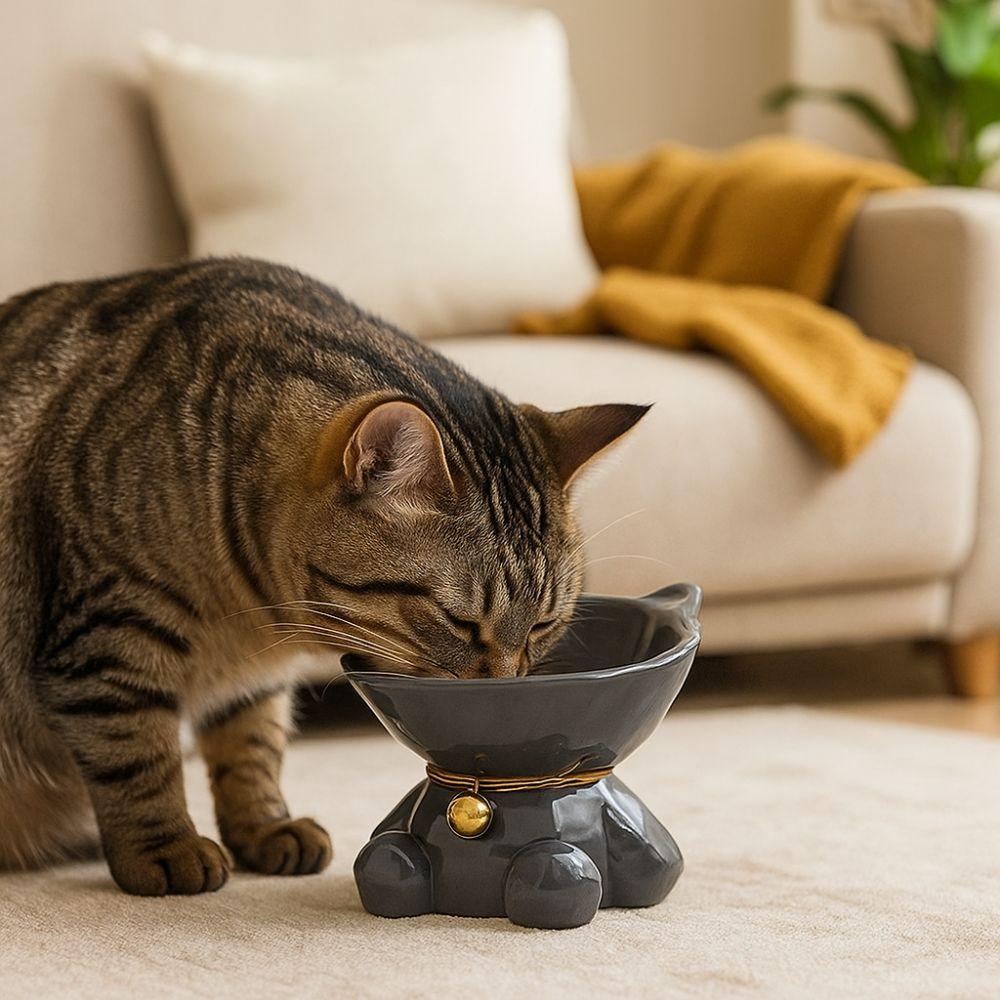Anti Overturning Dog Food Bowl Large Capacity Cat Drinking Feeder Ceramic Cat Bowl  For Cats Dogs