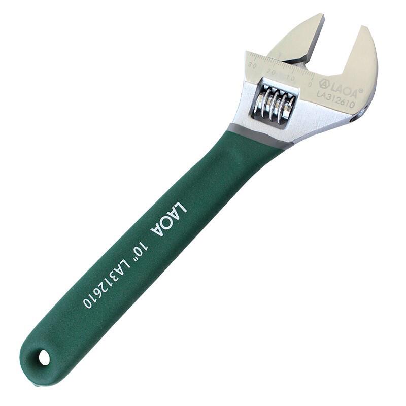 LAOA Plastic-Dipped Handle Adjustable Wrench