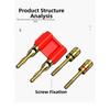 1pc 4mm Dual Row Lantern Banana Connector With 4mm Jack Red Black Screw Mount Gold For Electrical Connections