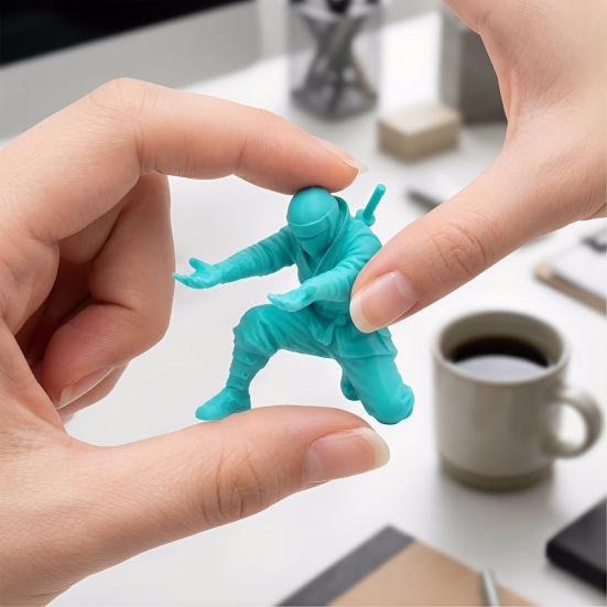Ninja Pen Holder 3D Printed Samurai Pencil Stand Warrior Figurine Desktop Organizer for Office Desk Accessories Gag Gift for Men Coworkers