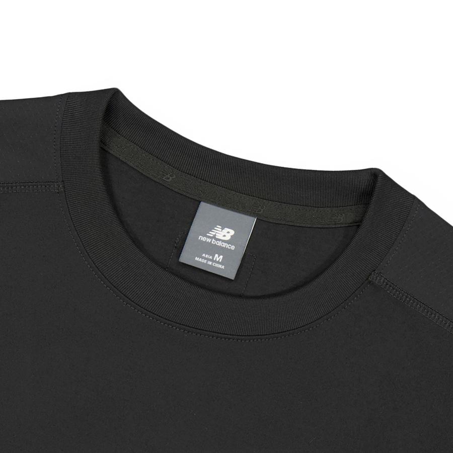 New Balance T Shirts Men's Black Crew Neck Moderate NEF29361-BK
