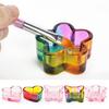 1 szt. Rainbow krystalicznie czyste szklane naczynie na płyn Dappen Dish szklany kubek z pokrywką miska na proszek akrylowy Monomer narzędzie do zdobienia paznokci