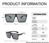 Fashion Vintage Oversized Sunglasses Woman Brand Designer Mirror Luxury Male Sun Glasses Retro Fashion Big Frame Square