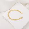 Imitation of 18k Gold Color ClaspThick Flat Hip Hop Cuban Link Chain Bracelet RapperJewelry for Men & Women Unisex Jewelry Gift