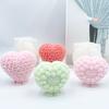 3D Rose Heart Shaped Candle Silicone Mold DIY Handcrafted Love Valentine's Day Decor Scented Candle Plaster Mould Wedding Gifts