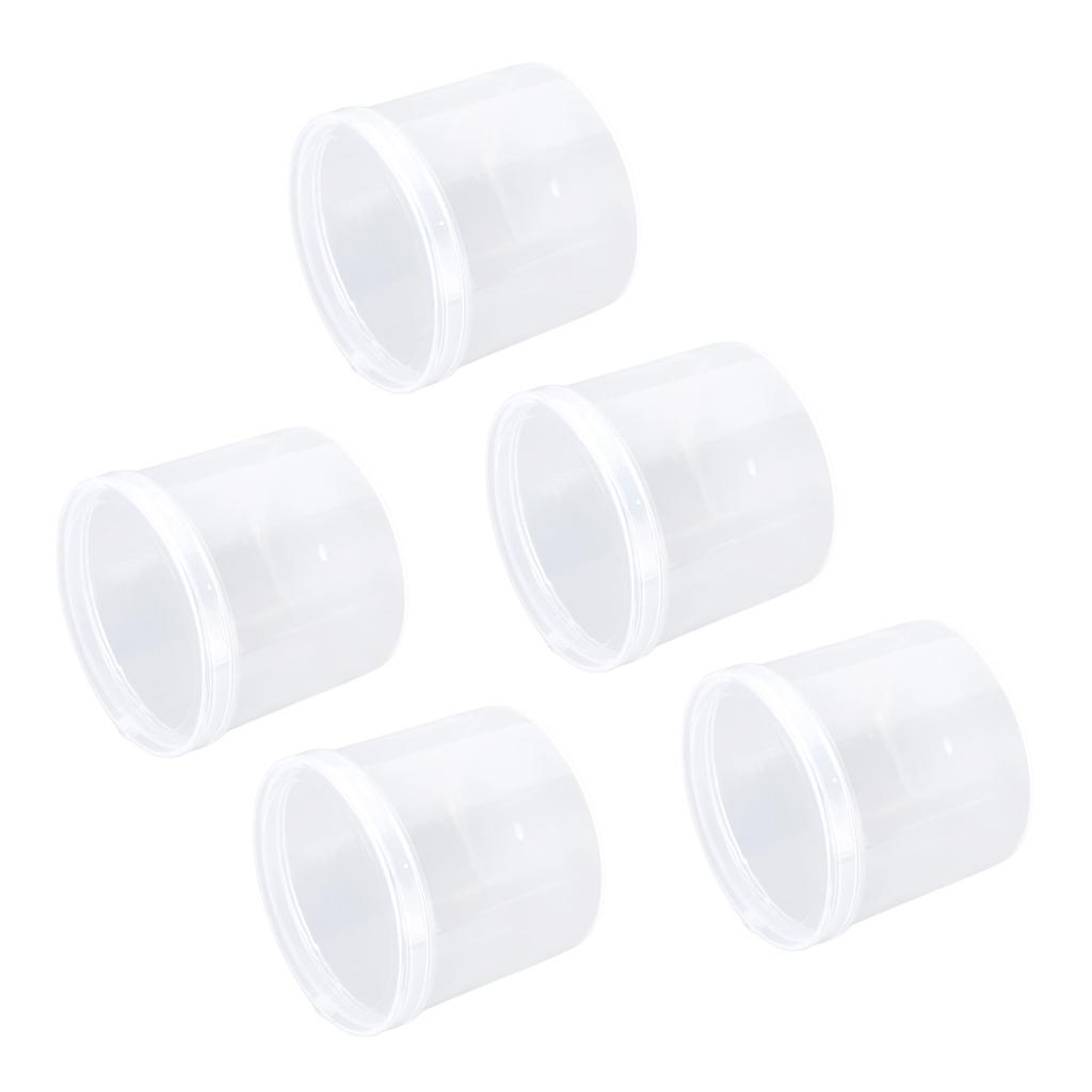 Powder Puff Storage Box Transparent Dustproof Portable Makeup Puff Container Case for Beads Tablets 5pcs