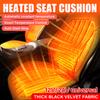 Universal Heated Car Seat Cushion 12V/24V Anti Slip Heating Winter Warm Car Cushion with Fast Heat Function for Driver Xmas Gift