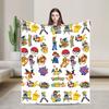 Pokemoned Anime Cartoon Flannel Blanket  Awesome Throw Blankets for  Sofa Bedding Lounge 150*125cm Bedspread,