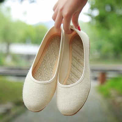 Pantofi Plați Femei Pantofi Casual Cânepă Respirabili Confort Mocasini Femeie Slip-on Pantofi Unici Decupați Pantofi Dama Zapatos De Mujer