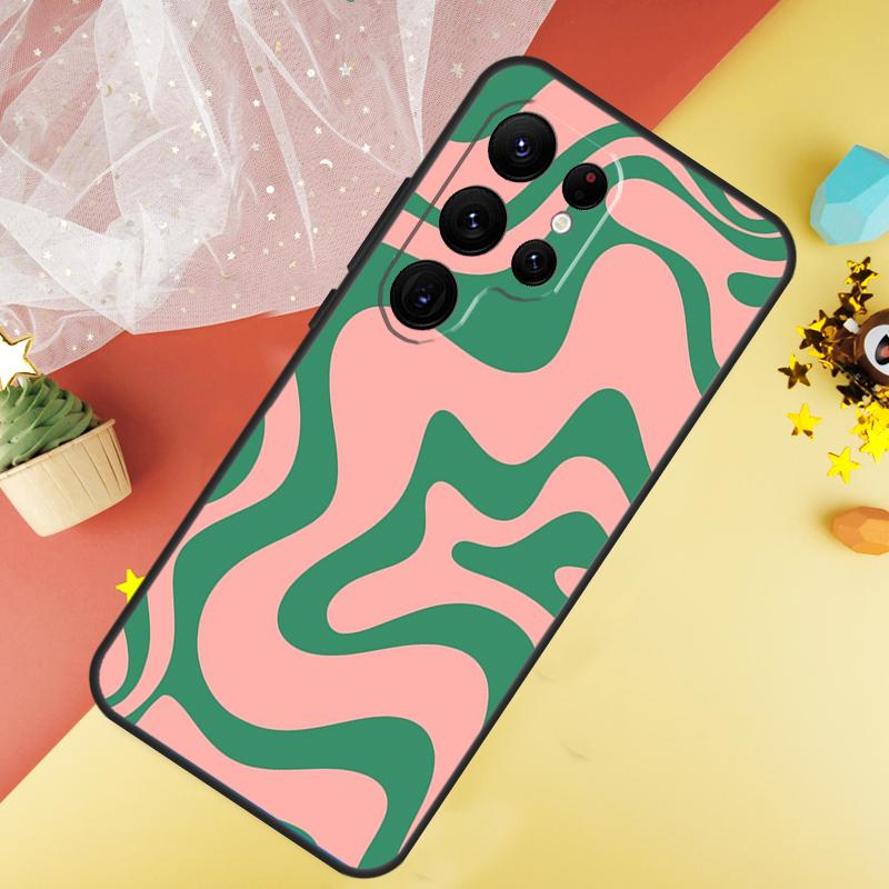 

Liquid Swirl Abstract Orange Pink Case For Samsung Galaxy S24 Ultra S22 S20 S21 FE S8 S9 S10 Note 20 10 Plus S23 Ultra Cover Galaxy S24Ultra