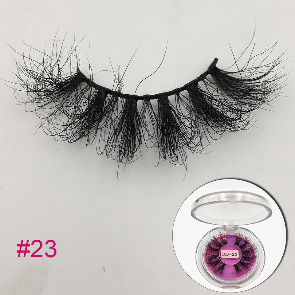 RED SIREN Mink Eyelashes 25mm Lashes 1 Pair Fluffy Messy 3D False Eyelashes Long Natural Lashes Wholesale Makeup Mink Lashes