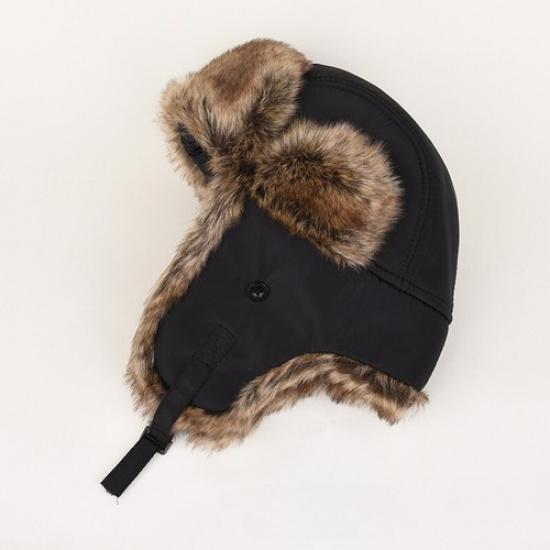 Men Aviator Trapper Hat Warm Cap Faux Fur Ski Ushanka Beanie Ear Flaps Winter