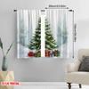 2pcs,2D Plane Printing Creative Curtains Christmas Tree Snow Gifts_a (3) Versatile Polyester (without Rod) Room Decor Use for