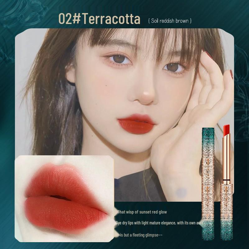 Yuli Yula Qinghe Rhyme Lipstick: Velvet matte, moisturizing, long-lasting, brightening, slim tube design, fade-resistant.