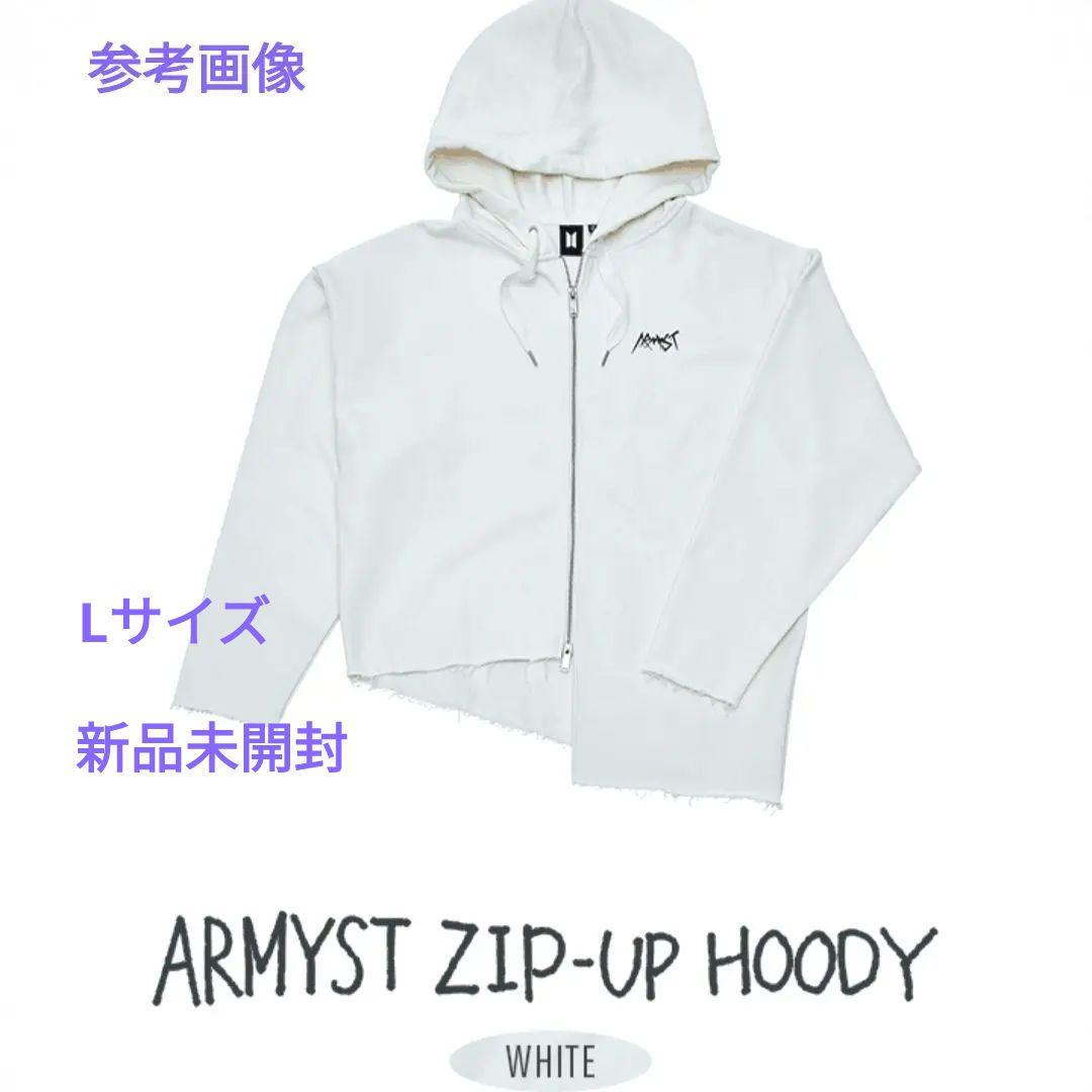 

[USED] BTS Jungkook ARMYST ZIP-UP HOODIE WHITE L