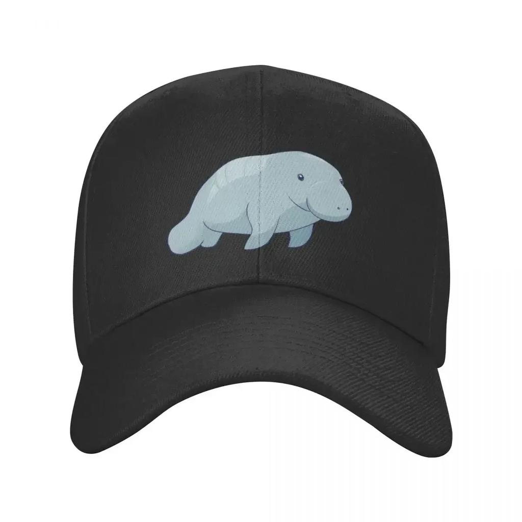 Cute Dugong Baseball Cap Birthday Gentleman Hat Snapback Cap Big Size Hat Men Luxury Brand Womens