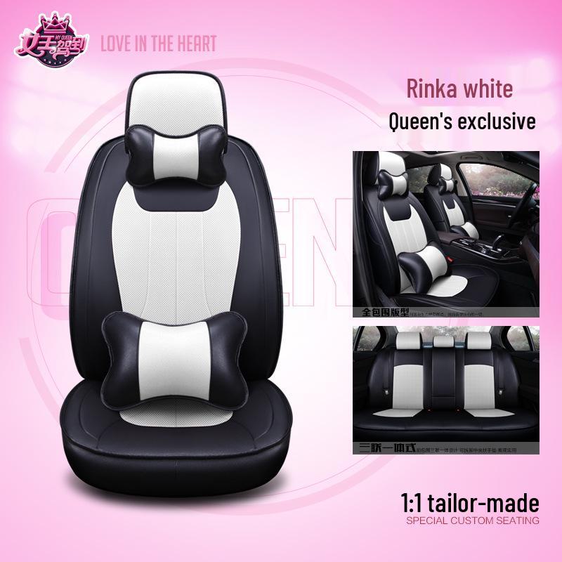 Universal Full Leather 3D Surround Car Seat Cushion - All-Season Protection