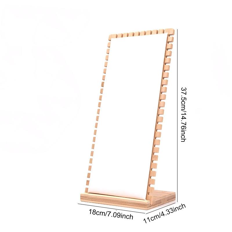 Creative Bamboo Necklace Display Stand Large Size L-Shaped Detachable Pendant Necklace Bracelet Chain Jewelry Rack Showcase Prop белый