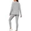 2024 Autumn Women's Casual Knit Two-Piece Set with Round Neck