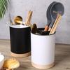 Detachable Three-Compartment Kitchen Utensil Holder and Drainer