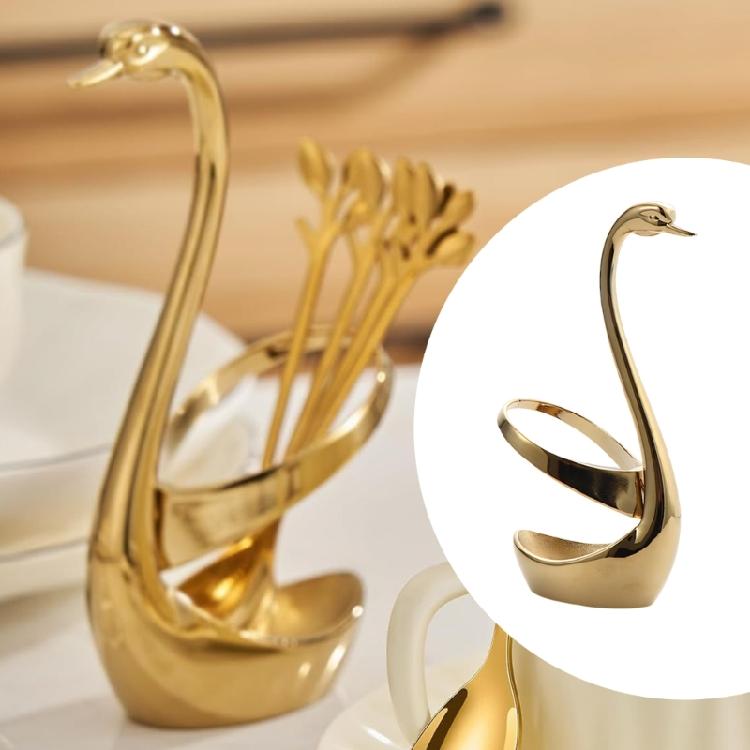 Bellissimo Poggia Cucchiaio in Acciaio Inossidabile a Tema Cigni Supporto per Stoviglie Portautensili da Cucina Per Uso Domestico e Ristorante