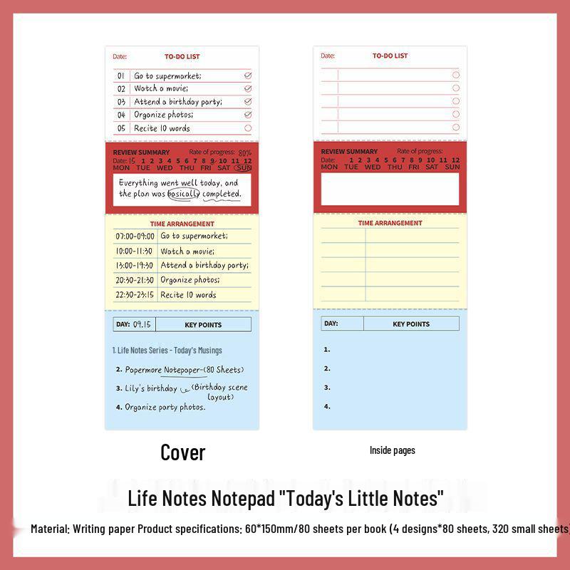 Jilü PaperMore Life Essays Series Writable Memo & Message Sticky Notes