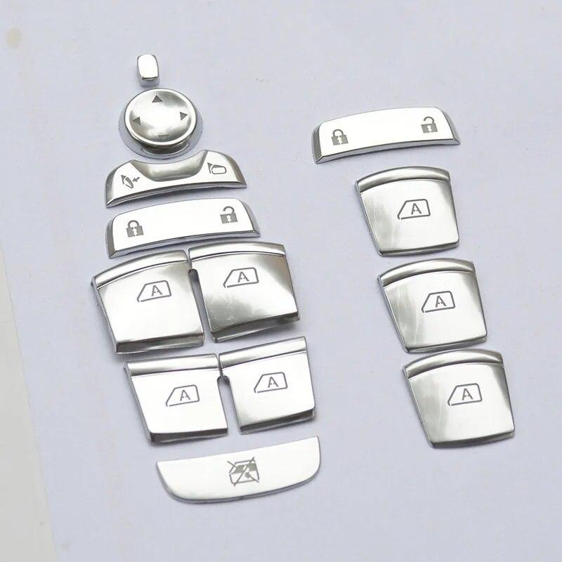 

Кнопка подъема стекла двери, окна, ручка, декоративная накладка, наклейка, отделка для Infiniti Q50 Q50L Q70 QX50 QX60, аксессуары для интерьера серебряный