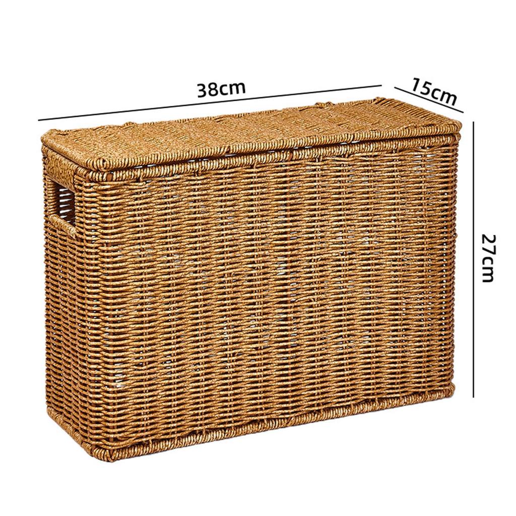 Basket Keeps Contents Dust with Flip Lid And Textured PP Material Serves As Organizer Magazine Rack