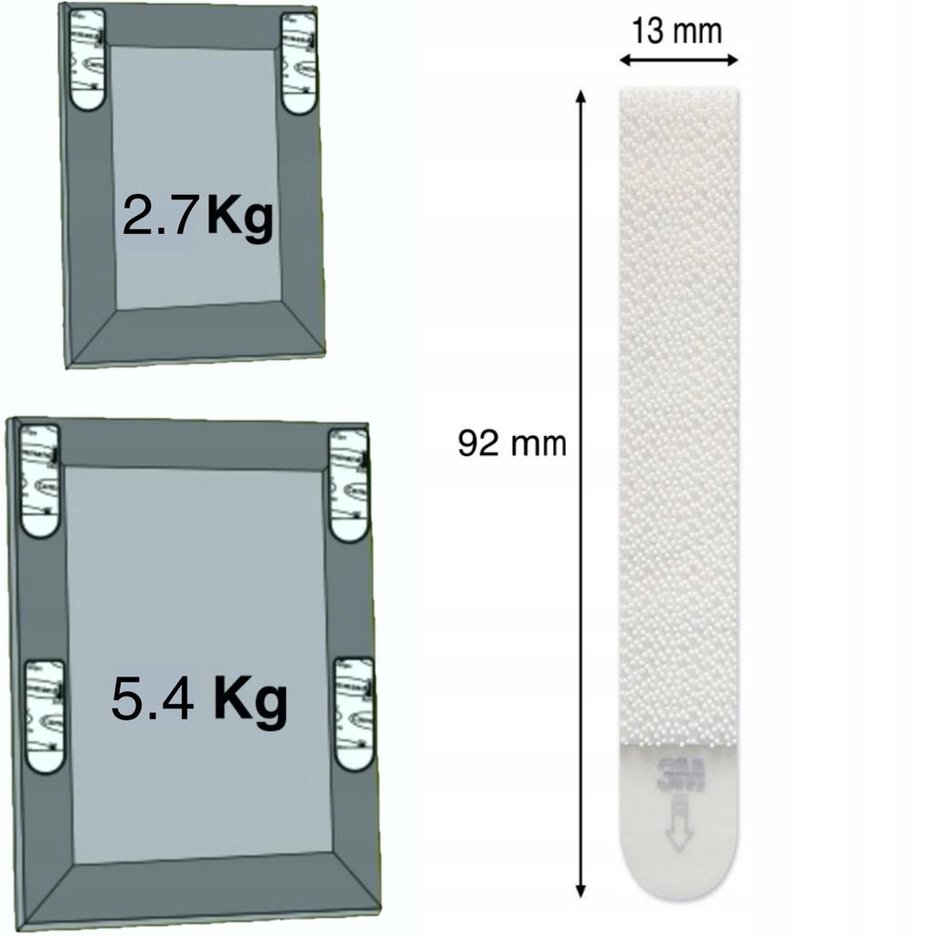 Command narrow Velcro for hanging pictures and frames