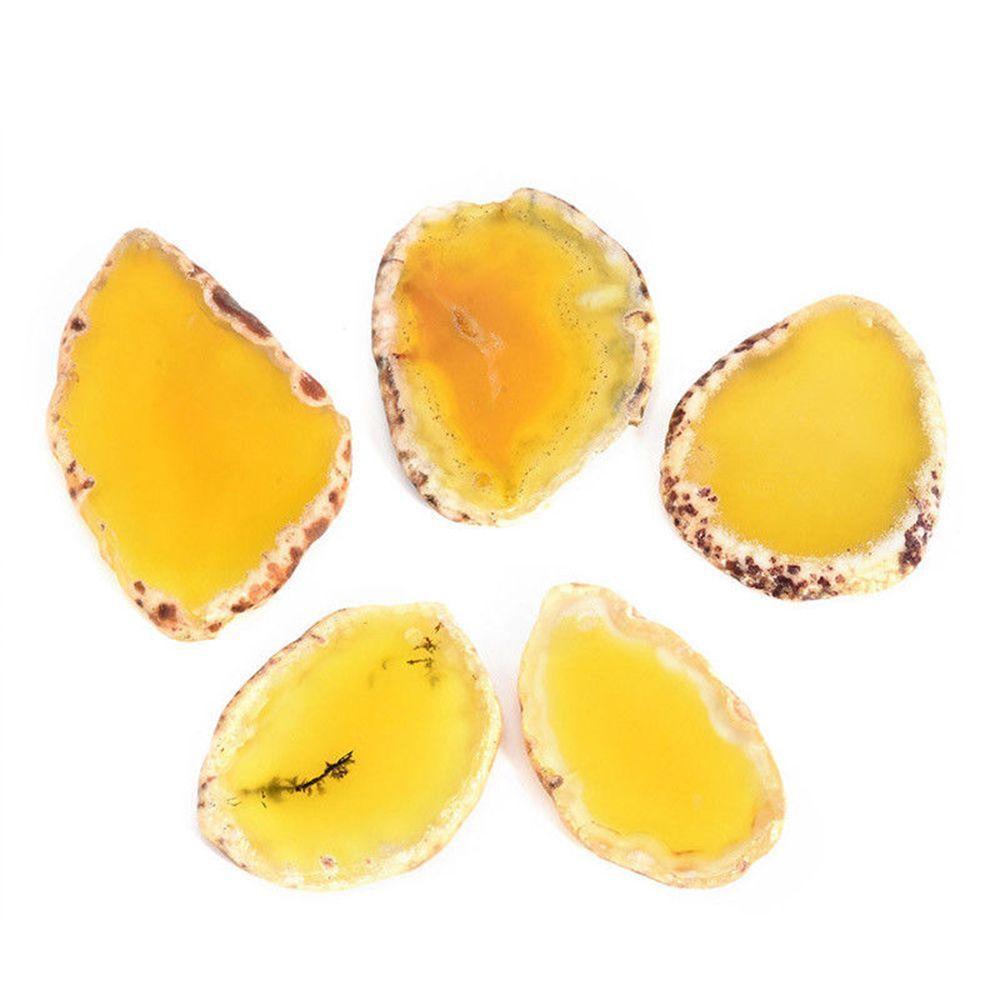 Polished Brazil Healing Slice Stone Quartz Pendant DIY Home Decoration Jewelry Accessories