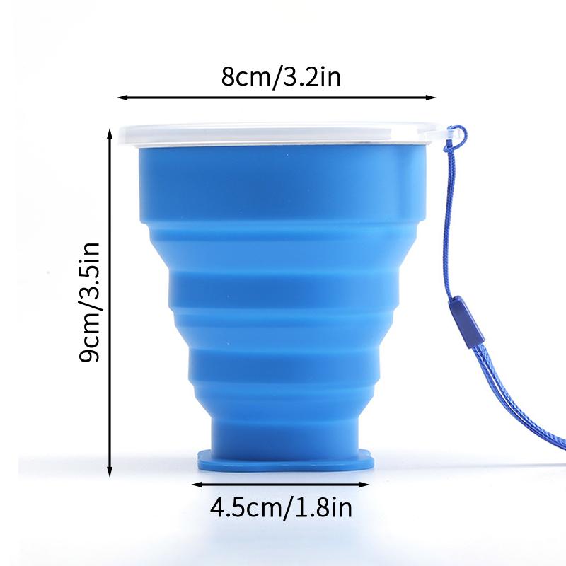 200ML Silicone Folding Cup Portable Collapsible Foldable Cup For Picnic Drinking Mug Heat Resistant Telescopic  Camping Cups