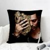 Rapper Marracash Cushion Cover Natural Linen Pillowcase Set AllinOne Decor for Sofa Bedroom  Chair