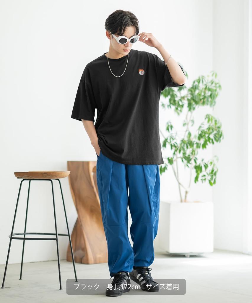 IMPROMES Casual SIDEWAYSTANCE Embroidered Fire Dice Short Sleeve T-Shirt, Men's, Black